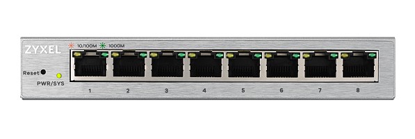 Zyxel Switch Gigabit Ethernet Managed 8-Port Metal UK Plug GS1200-8