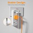Tessan 2-Gang plug Through UK Charger 2 USB A USB C 13A TS-222-C