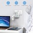 Tessan 2-Gang plug Through UK Charger 2 USB A USB C 13A TS-221-C