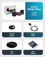 Majority Turntable MOTO PLUS incl 60W Speakers & Audio Technica Cartridge
