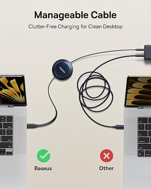 Baseus Cable USB-C to USB-C  Nomos Retractable Cable  100W 1.5m