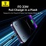 Baseus Cable Lightning to USB-C Lit Button Series 20W 1m Cosmic Black