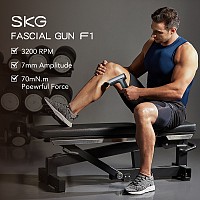 SKG F1 Pro Body Gun Massager with 4 Massage Heads & 6 Adjustable Intensity Levels