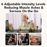 SKG F1 Pro Body Gun Massager with 4 Massage Heads & 6 Adjustable Intensity Levels