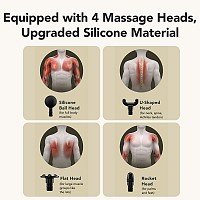 SKG F1 Pro Body Gun Massager with 4 Massage Heads & 6 Adjustable Intensity Levels