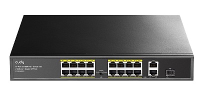 Cudy Switch PoE FE 16PoE + 2GbE + 1SFP Uplink 200W R/M FS1018PS1