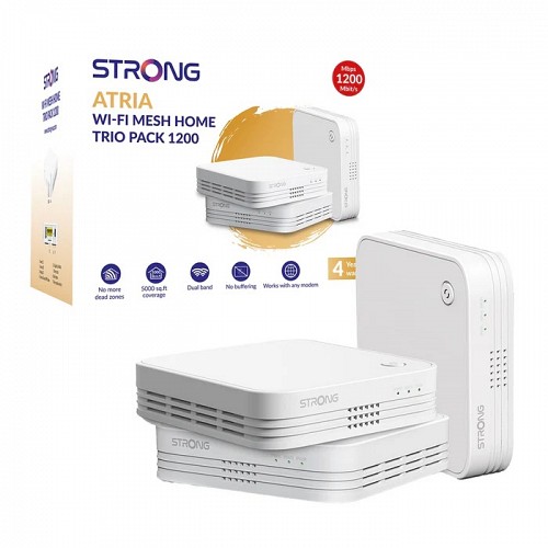 Strong Mesh AC1200 Whole Home Wi-Fi Mesh System (3 Pack) MESHTRI1200UK