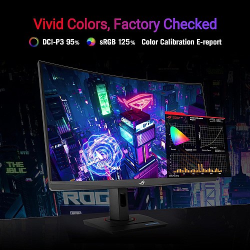 ASUS Monitor ROG Strix Gaming 27 2K Curved 180Hz HDR USB-C Ergonomic XG27WCS