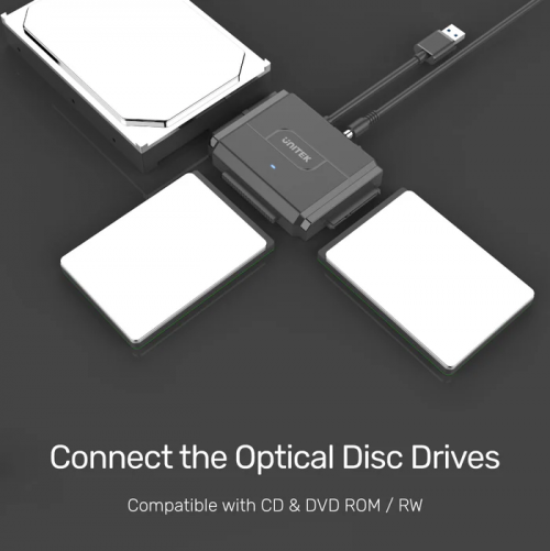 Unitek USB3.0 to SATA+IDE 2.5-3.5 Converter 12V2A PSU Y-3324 (UK)