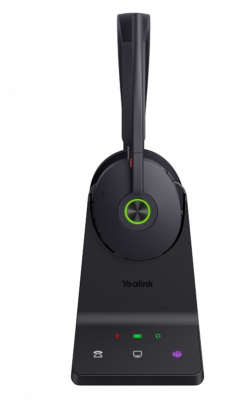 Yealink Headset Wireless Dual-Mode DECT/Bluetooth 4-Mic NC with ANC & Basestation WH68 Teams