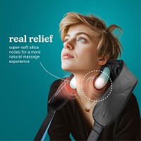HoMedics NMS-275H Wireless Rechargeable Neck & Shoulder Shiatsu Massage with Heat