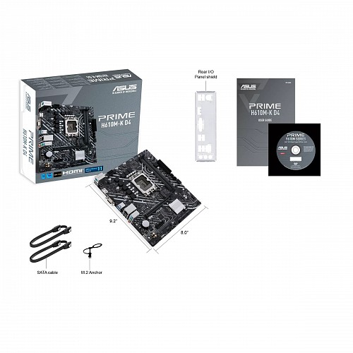 ASUS Motherboard LGA1700 mATX DDR4 PRIME H610M-K DDR4