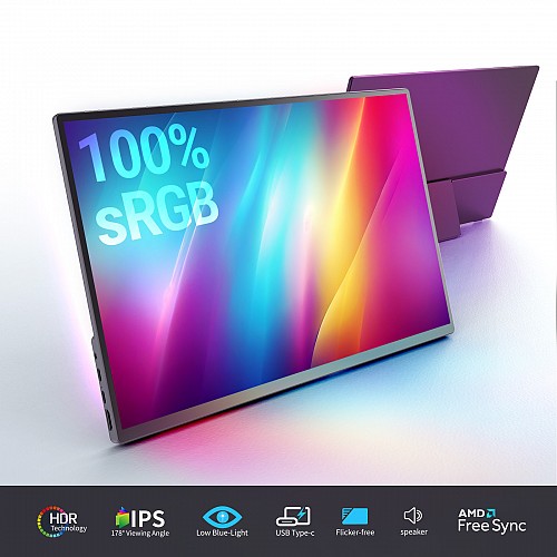MINIX Monitor Portable 16 Full-HD 100% sRGB USB-C/HDMI, PD, Foldable Stand SF16