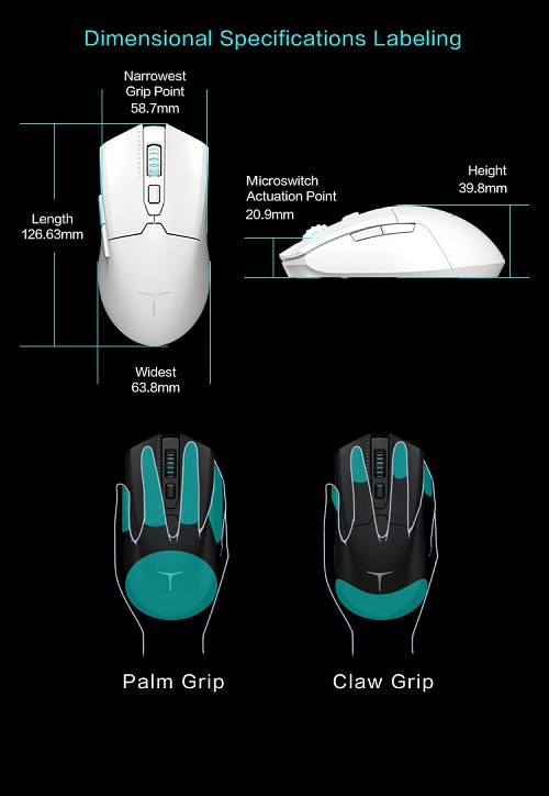 Thunderobot ML602 SE Wireless Gaming Rechargeable Mouse Black