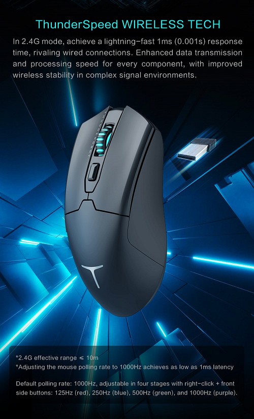 Thunderobot ML602 SE Wireless Gaming Rechargeable Mouse White