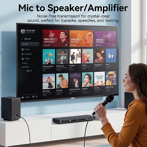 Vention AUDIO 6.3mm to XLR M-F Cable Braided-Metal 1.0m BKGHF