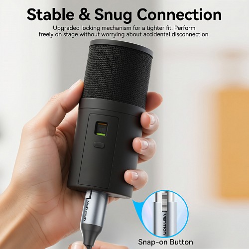 Vention AUDIO 6.3mm to XLR M-F Cable Braided-Metal 1.0m BKGHJ