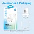 Vention Charger Wall GaN 20W 1xUSBC UK+Lightning Cable White FEPW0