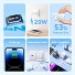 Vention Charger Wall GaN 20W 1xUSBC UK+Lightning Cable White FEPW0
