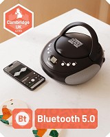 Oakcastle CD250 Portable CD Player Boombox with Bluetooth & FM Radio Mains or Battery Powered