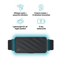 HoMedics WAKEBAND Black Vibrating Alarm Wristband for a Gentle Wakeup