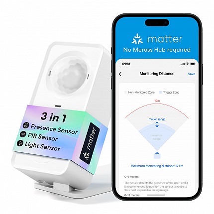 Meross HomeKit Smart Smoke Alarm (Matter) MS600MA-UK
