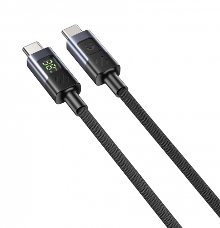 Unitek USB-C Cable PD60W Braided with Display 1.0m C14158A-1M