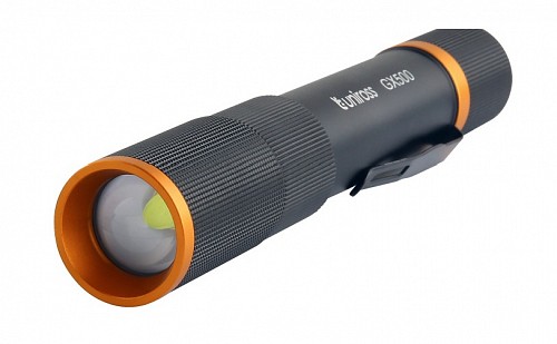 Uniross GX500 USB Rechargeable Torch IP44 Waterproof Aluminium 1000 lumens 140m Beam 120hrs Battery