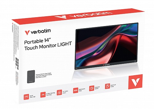 Verbatim Monitor Portable Touch 14 Full-HD Powered by Wireless PowerBank
