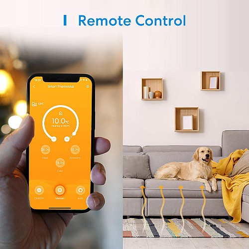 Meross Homekit Smart Wi-Fi Thermostat for Boiler/Water Heating System MTS200BHK-EU