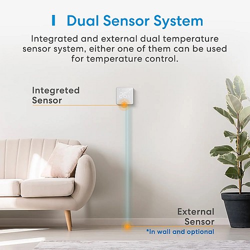 Meross Homekit Smart Wi-Fi Thermostat for Boiler/Water Heating System MTS200BHK-EU