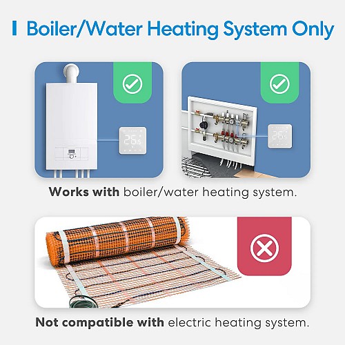 Meross Homekit Smart Wi-Fi Thermostat for Boiler/Water Heating System MTS200BHK-EU