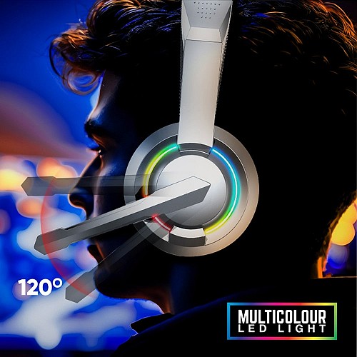 Armaggeddon PULSE 1 Chroma Gaming Headset 3.5mm 2.1 40mm White