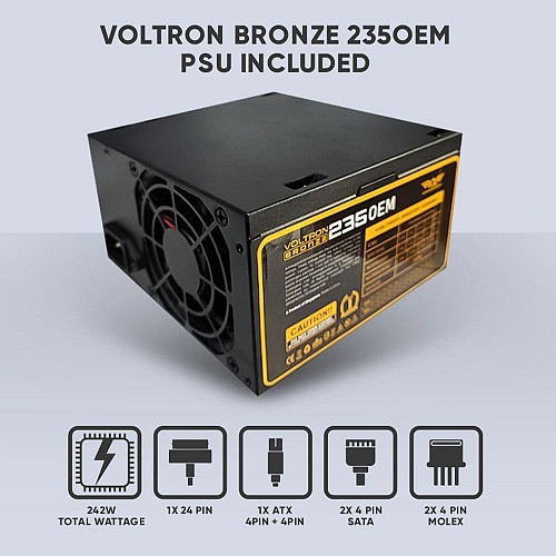 Alcatroz PC Case M-ATX AZZURA MILLENIA M200 with 235W PSU