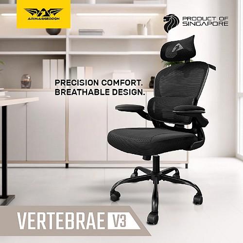 Armaggeddon Gaming/Office Chair Mesh VERTEBRAE V3 Black