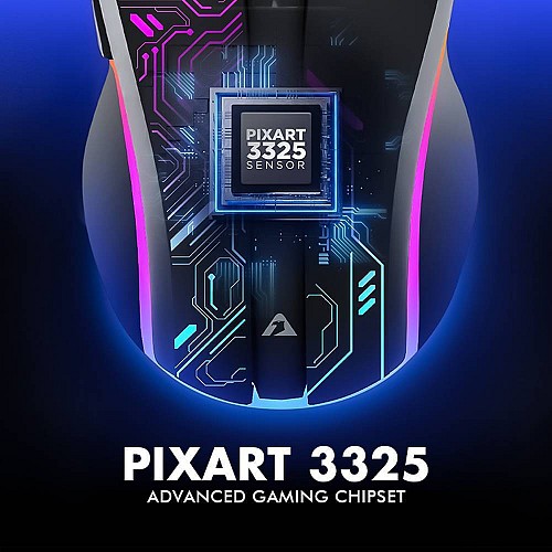 Armaggeddon Gaming Mouse Wired+2.4G Recharge FOXBAT-III CYBERPANK Black