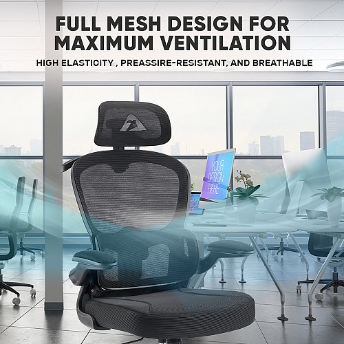 Armaggeddon Gaming/Office Chair Mesh VERTEBRAE V3 Black