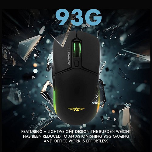 Armaggeddon Gaming Mouse Wired+2.4G+BT Recharge 600mAh MIRAGE-VI Black