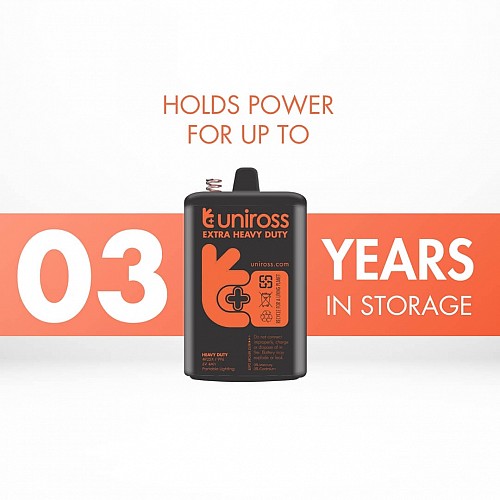 Uniross 4R25 6V Zinc Carbon Battery (1pc)