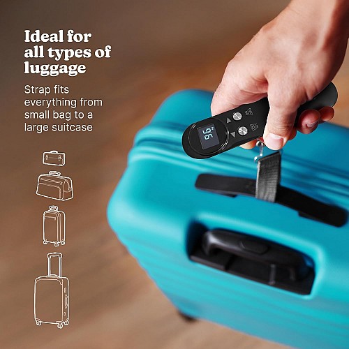 HoMedics Travel Luggage Scale Digital Display up to 50Kg SCL-L100-BKR
