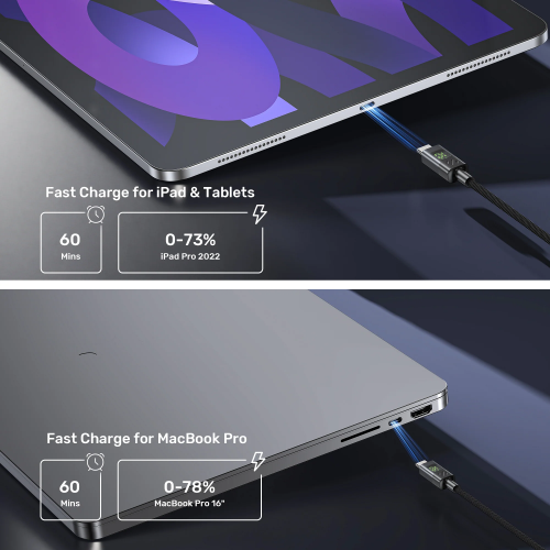 Unitek USB-C Cable PD60W Braided with Display 1.0m C14158A-1M