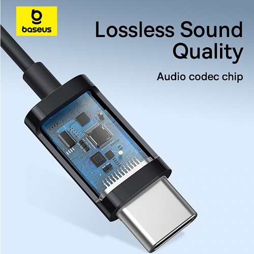 Baseus Earphones Wired Type C CZ17 Black