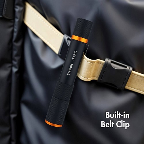 Uniross GX500 USB Rechargeable Torch IP44 Waterproof Aluminium 1000 lumens 140m Beam 120hrs Battery