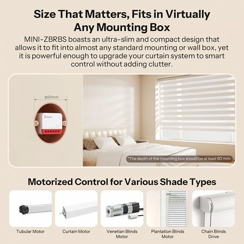 Sonoff Zigbee MINI-RBS For Roller Shutter (2 pack)