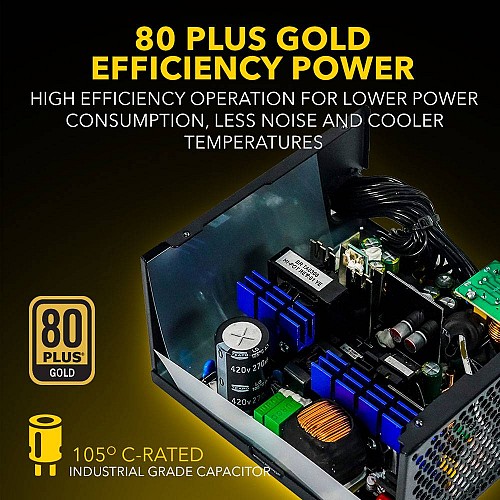 Armaggeddon Gaming PSU 600W Modular & Certified 80+ VOLTRON GOLD 600 Black
