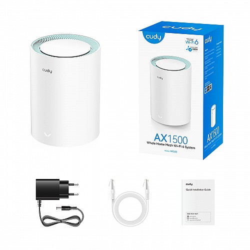 Cudy Mesh AX1500 Dual Band Gigabit Wi-Fi 6 Addon for M1500