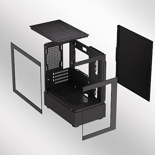 Armaggeddon Gaming Case M-ATX AQUARON Duplex Black (Bottom USB Ports-310mm VGA)