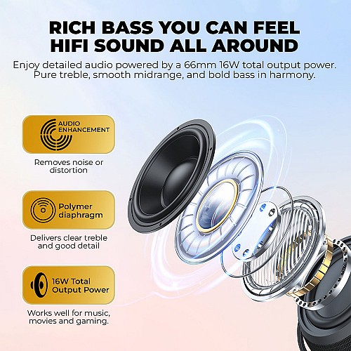 SonicGear Portable Speaker TWS BT/USB/FM/RGB SONICGO! 5 Atlantic Blue