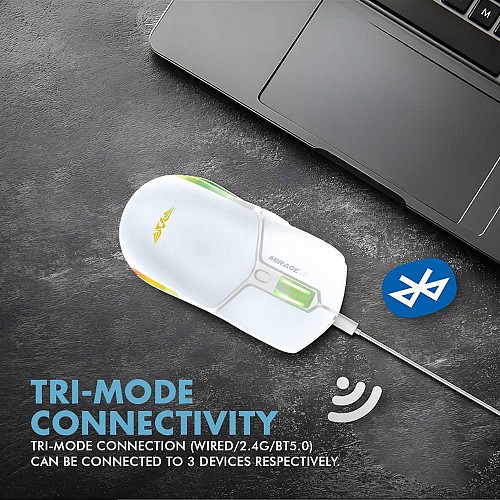 Armaggeddon Gaming Mouse Wired+2.4G+BT Recharge 600mAh MIRAGE-VI Black