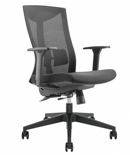 Lumivida Office Chair Ergonomic Mesh Lumbar Support Adjustable Seat/Armrest Black CH05-7